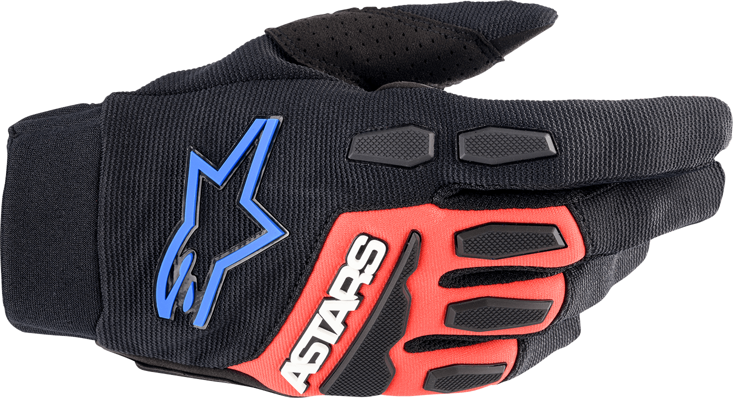 Alpinestars Full Bore XT Gloves - Black, Bright Red & Blue, 2XL (Part Number 3563623-1317-2X) - Kelly Motorsports