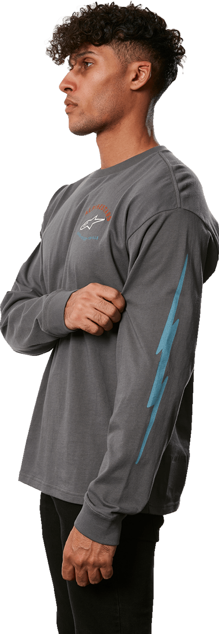 Alpinestars Full Face Long-Sleeve T-Shirt Charcoal XL - Part Number 12337120018XL - Kelly Motorsports