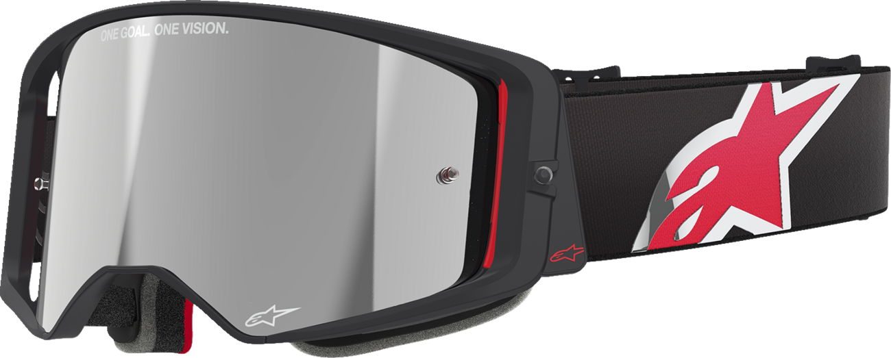 Alpinestars GOGGLES Supertech Goggle – Black and Red Frame with Silver Mirror Lens – Part 5100325 - 1434 - Kelly Motorsports