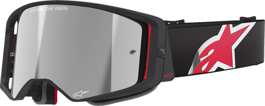 Alpinestars GOGGLES Supertech Goggle – Black and Red Frame with Silver Mirror Lens – Part 5100325 - 1434 - Kelly Motorsports