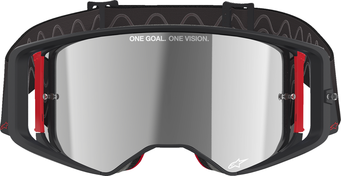 Alpinestars GOGGLES Supertech Goggle – Black and Red Frame with Silver Mirror Lens – Part 5100325 - 1434 - Kelly Motorsports