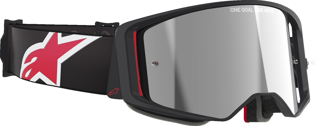 Alpinestars GOGGLES Supertech Goggle – Black and Red Frame with Silver Mirror Lens – Part 5100325 - 1434 - Kelly Motorsports