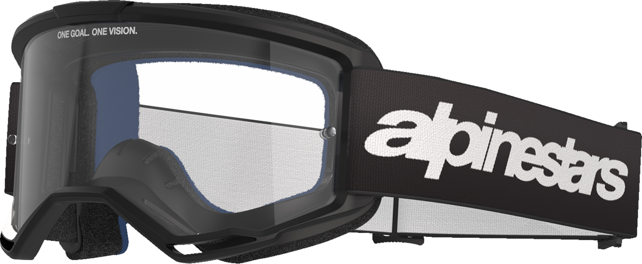 Alpinestars GOGGLES Vision 3 Goggle - Black with Clear Lens - Part 5103325 - 1425 - Kelly Motorsports