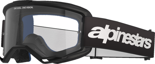 Alpinestars GOGGLES Vision 3 Goggle - Black with Clear Lens - Part 5103325 - 1425 - Kelly Motorsports