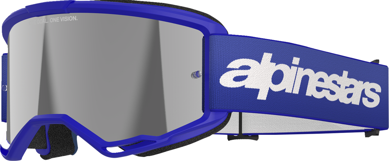 Alpinestars GOGGLES Vision 3 Goggle - Blue with Silver Mirror Lens, Part 5103225 - 7266 - Kelly Motorsports