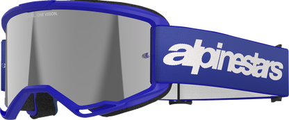Alpinestars GOGGLES Vision 3 Goggle - Blue with Silver Mirror Lens, Part 5103225 - 7266 - Kelly Motorsports