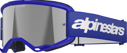 Alpinestars GOGGLES Vision 3 Goggle - Blue with Silver Mirror Lens, Part 5103225 - 7266 - Kelly Motorsports