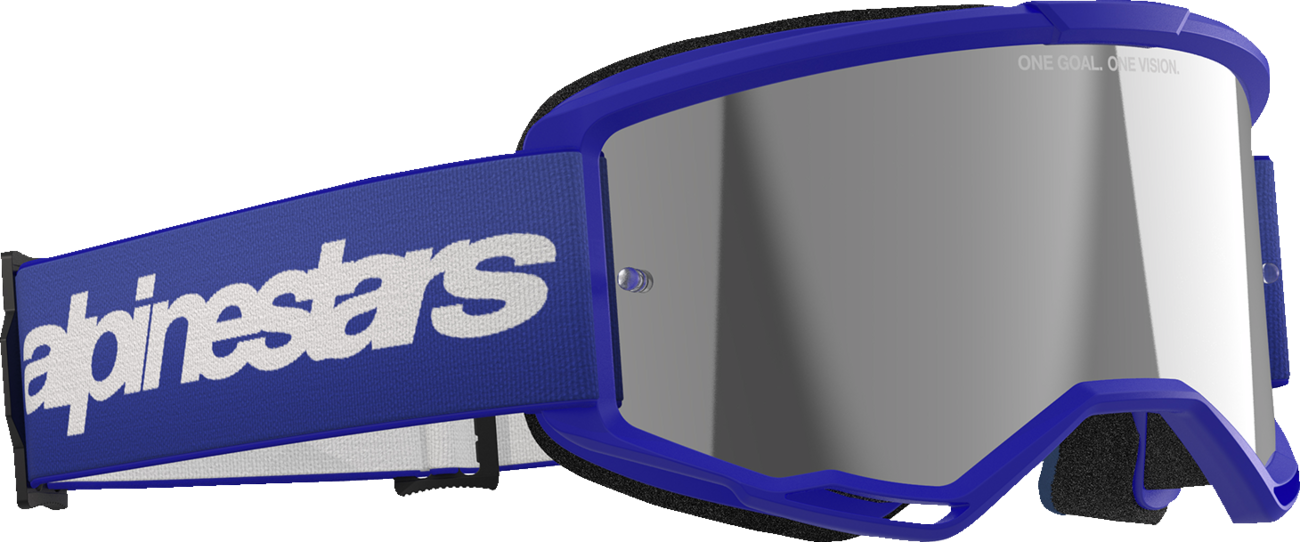 Alpinestars GOGGLES Vision 3 Goggle - Blue with Silver Mirror Lens, Part 5103225 - 7266 - Kelly Motorsports