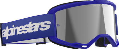 Alpinestars GOGGLES Vision 3 Goggle - Blue with Silver Mirror Lens, Part 5103225 - 7266 - Kelly Motorsports