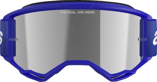 Alpinestars GOGGLES Vision 3 Goggle - Blue with Silver Mirror Lens, Part 5103225 - 7266 - Kelly Motorsports