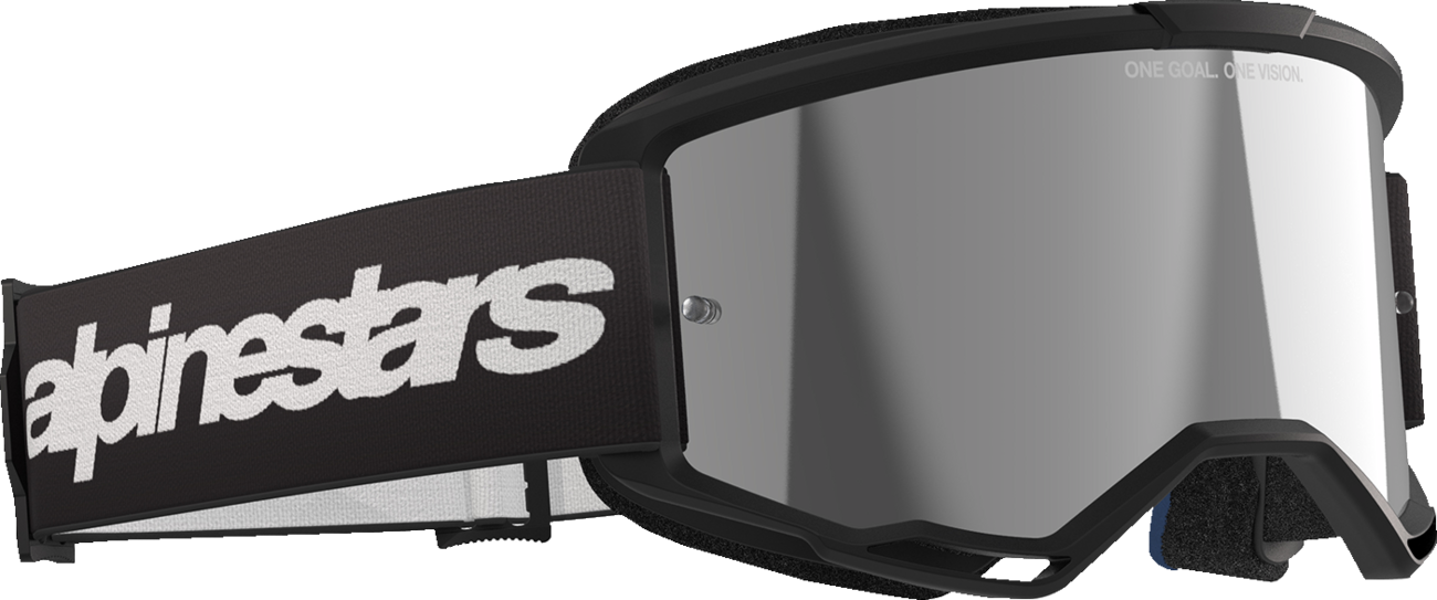 Alpinestars GOGGLES Vision 3 Wordmark Black with Silver Mirror Lens - Part 5103225 - 1456 - Kelly Motorsports