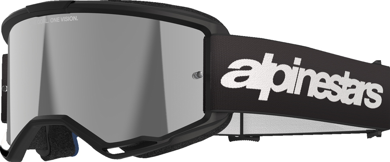 Alpinestars GOGGLES Vision 3 Wordmark Black with Silver Mirror Lens - Part 5103225 - 1456 - Kelly Motorsports
