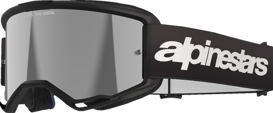 Alpinestars GOGGLES Vision 3 Wordmark Black with Silver Mirror Lens - Part 5103225 - 1456 - Kelly Motorsports