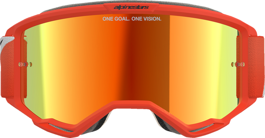 Alpinestars GOGGLES Vision 5 Goggle - Orange with Red Mirror Lens, Part 5101825 - 480 - Kelly Motorsports