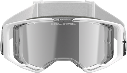 Alpinestars GOGGLES Vision 8 Goggle - White Frame with Silver Mirror Lens, Part 5101625 - 2055 - Kelly Motorsports