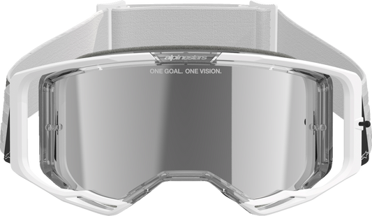 Alpinestars GOGGLES Vision 8 Goggle - White Frame with Silver Mirror Lens, Part 5101625 - 2055 - Kelly Motorsports