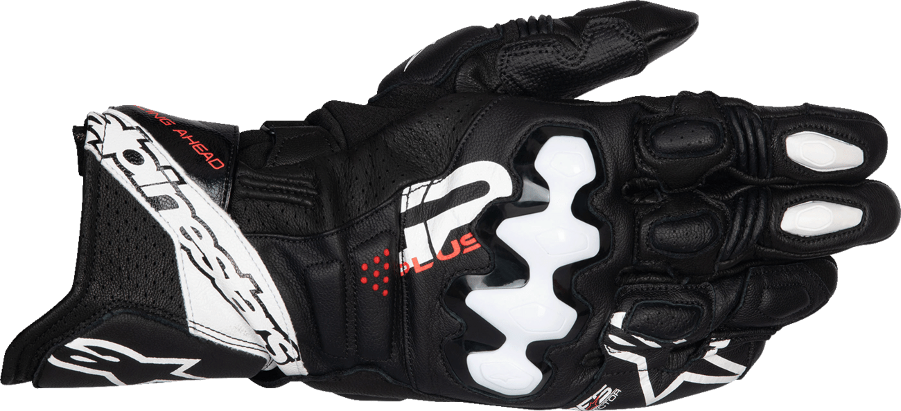Alpinestars GP Plus R V3 Leather Gloves - Black and White, Medium (Part 3550825-12-M) - Kelly Motorsports