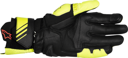 Alpinestars GP Plus R V3 Leather Gloves - Fluo Yellow/Black Large (Part 3550825-551-L) - Kelly Motorsports