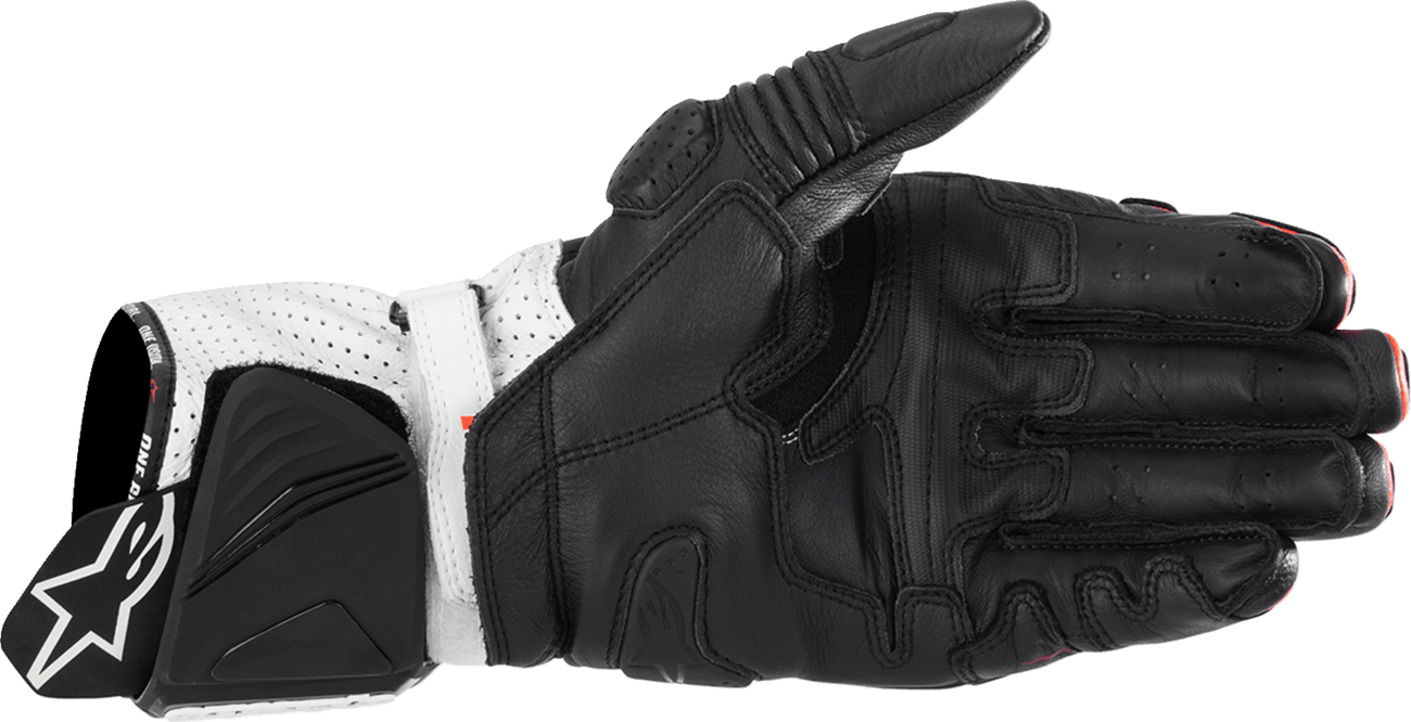 Alpinestars GP Pro R4 Gloves - Black, Fluo Red & White, Large - Part 3556724-1321-L - Kelly Motorsports