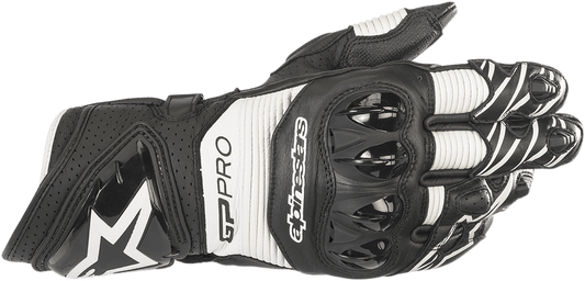 Alpinestars GP Pro RS3 Gloves - Black and White, Size XL (Part 3556922-12-XL) - Kelly Motorsports