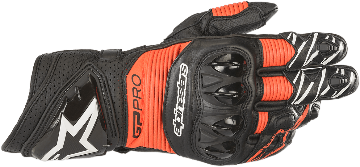 Alpinestars GP Pro RS3 Gloves Black/Fluo Red Small - Superior Racing Performance and Comfort - Kelly Motorsports