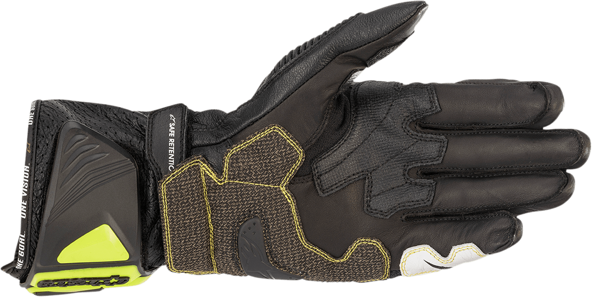 Alpinestars GP Tech v2 Gloves - Black, Fluo Yellow, White, and Fluo Red - 3XL (Part Number: 3556622-1503-3X) - Kelly Motorsports