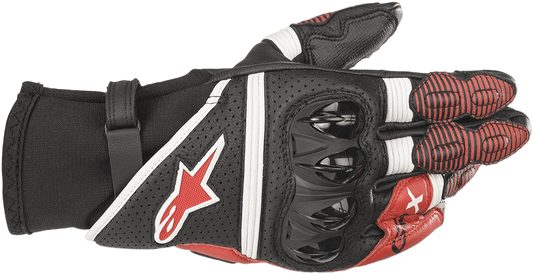 Alpinestars GPX V2 Gloves 3XL Black/White/Bright Red - Kelly Motorsports
