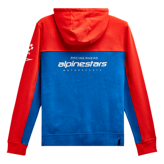 Alpinestars H Block Hoodie - Warm Red/Bright Blue XL - Part Number 1213510703171XL - Kelly Motorsports