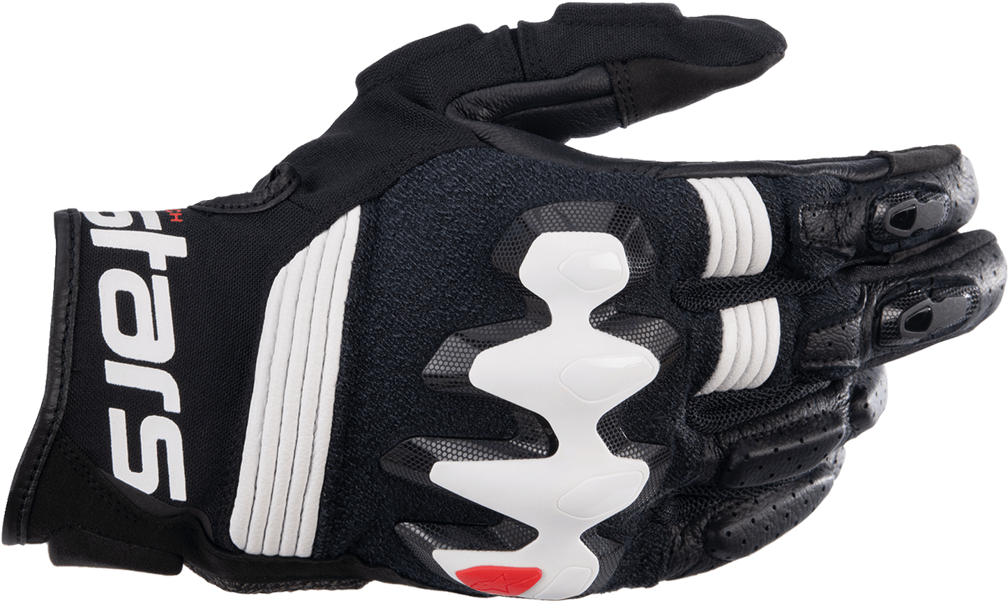 Alpinestars Halo Gloves Black/White 3XL - High-Performance Off-Road Riding Gloves - Kelly Motorsports