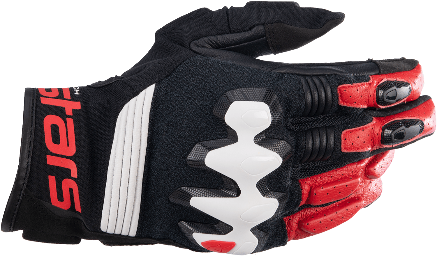 Alpinestars Halo Gloves - Black/White/Bright Red, Small - Part 3504822-1304-S - Kelly Motorsports
