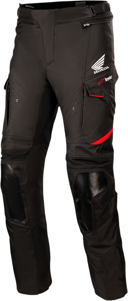 Alpinestars Honda Andes v3 Drystar® Motorcycle Pants - Black, 2XL (Part No. 3227421-10-2X) - Kelly Motorsports