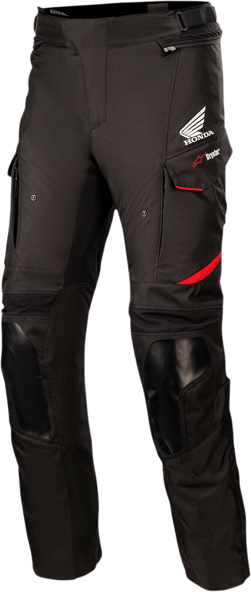 Alpinestars Honda Andes v3 Drystar® Motorcycle Pants - Black, 2XL (Part No. 3227421-10-2X) - Kelly Motorsports