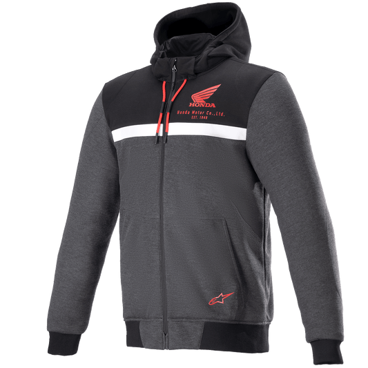 Alpinestars Honda Chrome Street Hoodie Black/Gray/Red 4201323-1908 - Kelly Motorsports