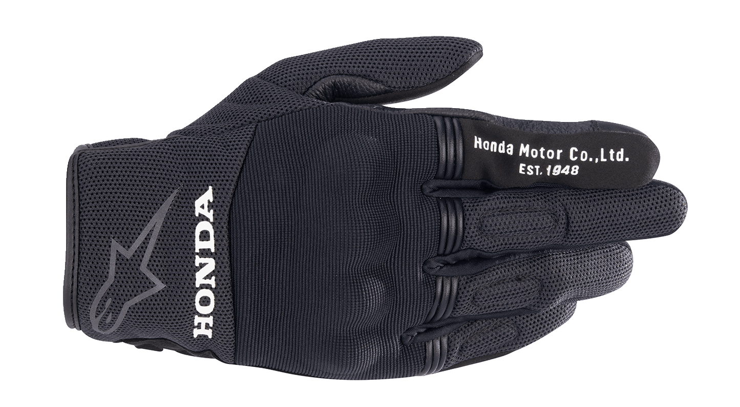 Alpinestars Honda Copper Gloves - Black, Size Large - Model 3568321-10-L - Kelly Motorsports