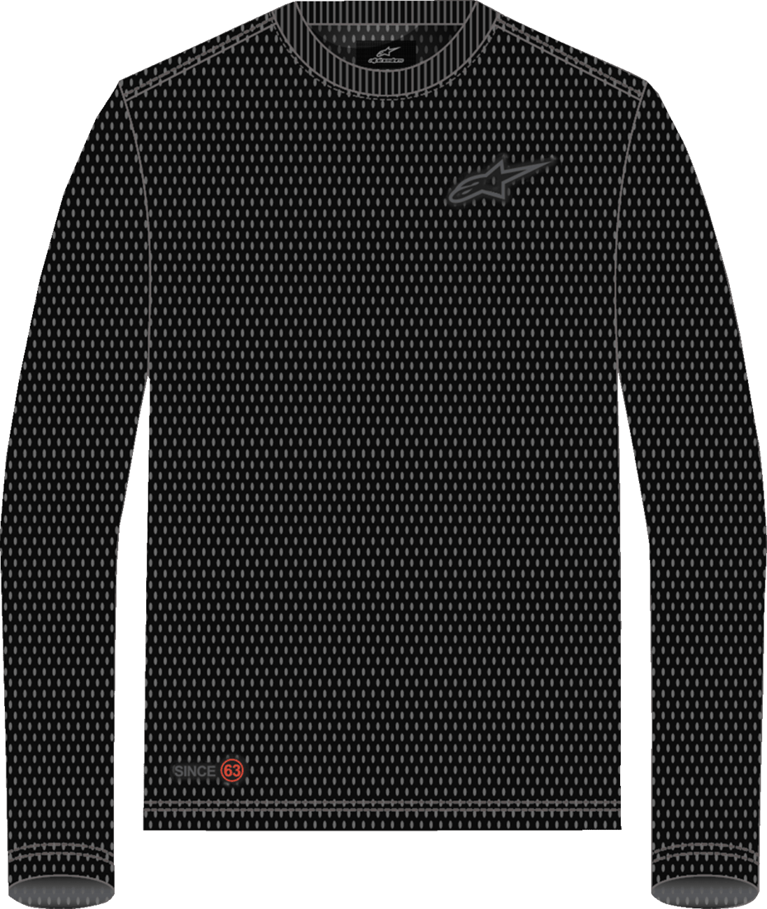 Alpinestars Inclinate Mesh Long-Sleeve T-Shirt in Black - 2XL (Part Number 1214-73500-10-2XL) - Kelly Motorsports