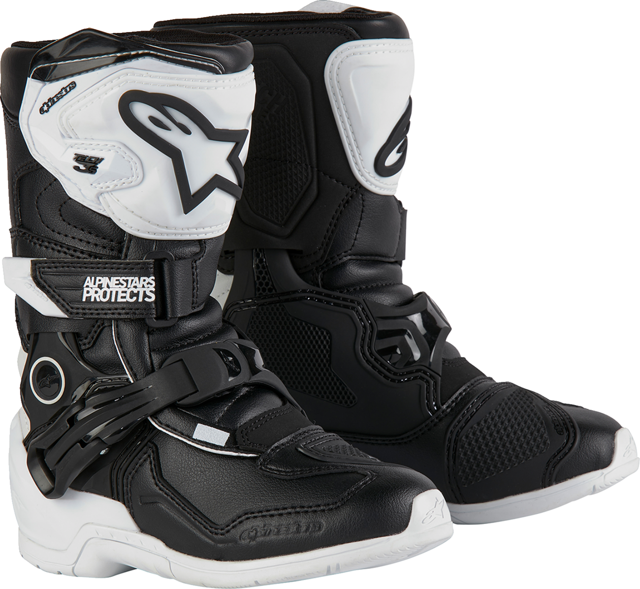 Alpinestars Kids Tech 3S Boots - Black/White US 10 / EU 28, Part Number 2014524 - 21 - 10 - Kelly Motorsports