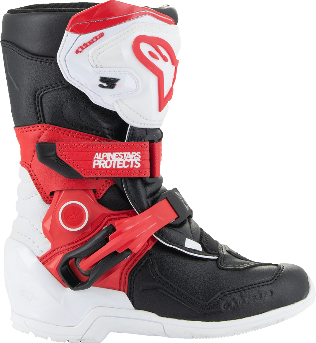 Alpinestars Kids Tech 3S Boots - Red/Black/White, US 12 / EU 30.5 - Part Number 2014524 - 2030 - 12 - Kelly Motorsports