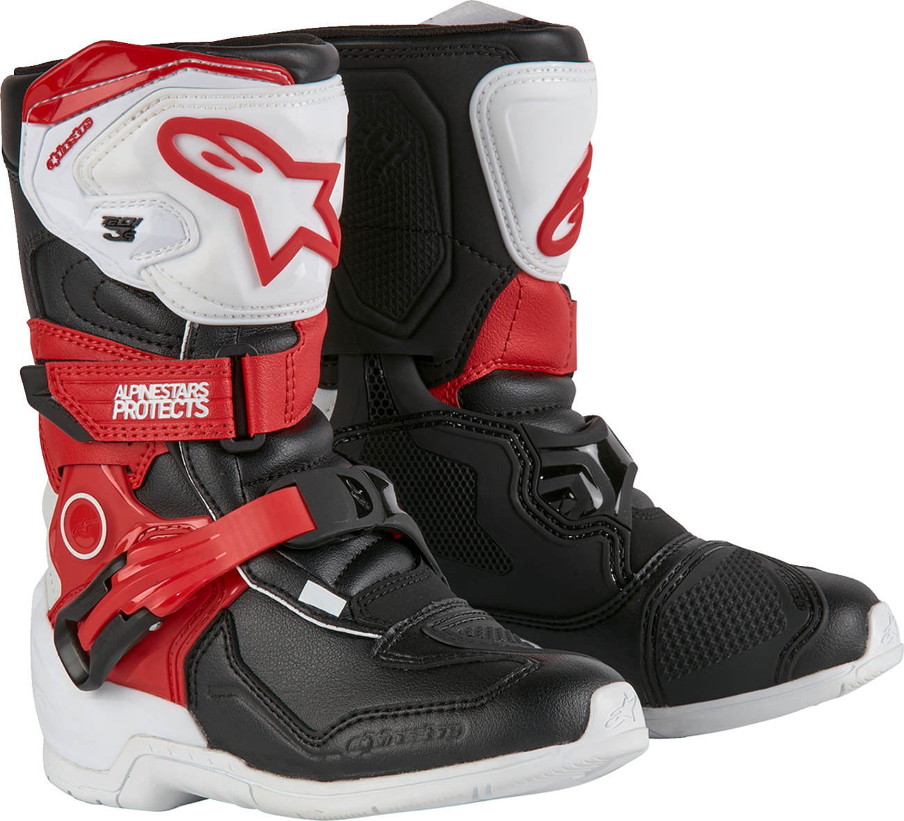 Alpinestars Kids Tech 3S Boots - Red/Black/White, US 12 / EU 30.5 - Part Number 2014524 - 2030 - 12 - Kelly Motorsports