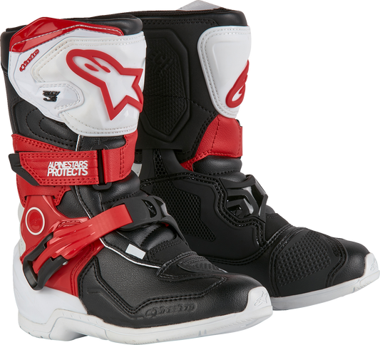 Alpinestars Kids Tech 3S Boots - Red/Black/White, US 12 / EU 30.5 - Part Number 2014524 - 2030 - 12 - Kelly Motorsports