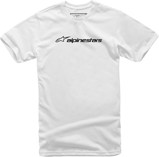 Alpinestars Linear Combo T-Shirt - White/Black, XL - Comfortable 100% Cotton Casual Wear - Kelly Motorsports