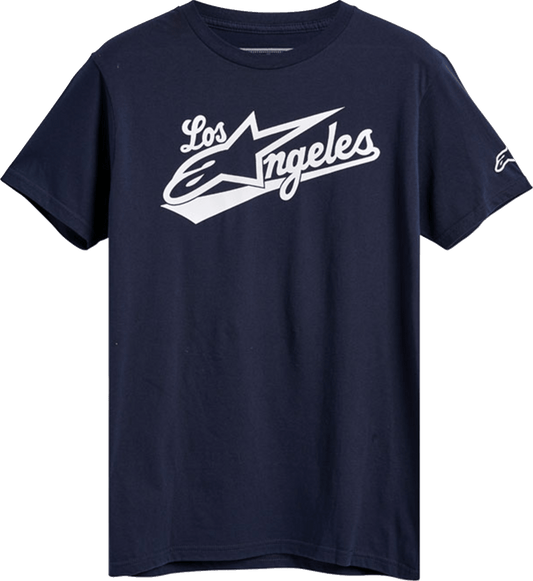 Alpinestars Los Angeles T-Shirt - Navy - XL (Part Number 12337222070XL) - Kelly Motorsports