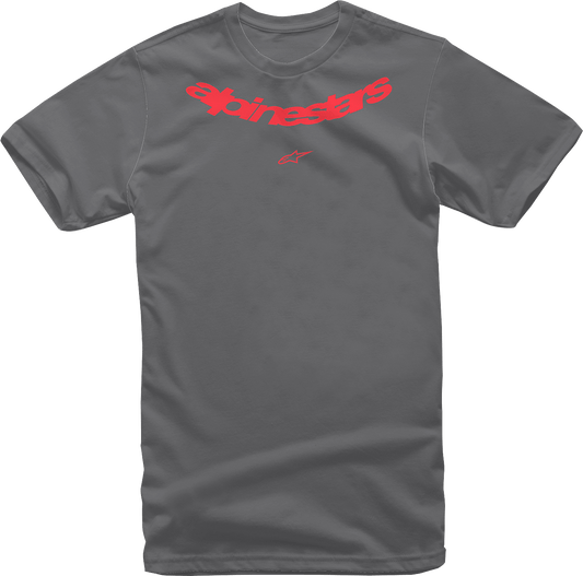 Alpinestars Lurv T-Shirt Charcoal Medium – 100% Combed Cotton, MX-Inspired Logo Graphic - Kelly Motorsports