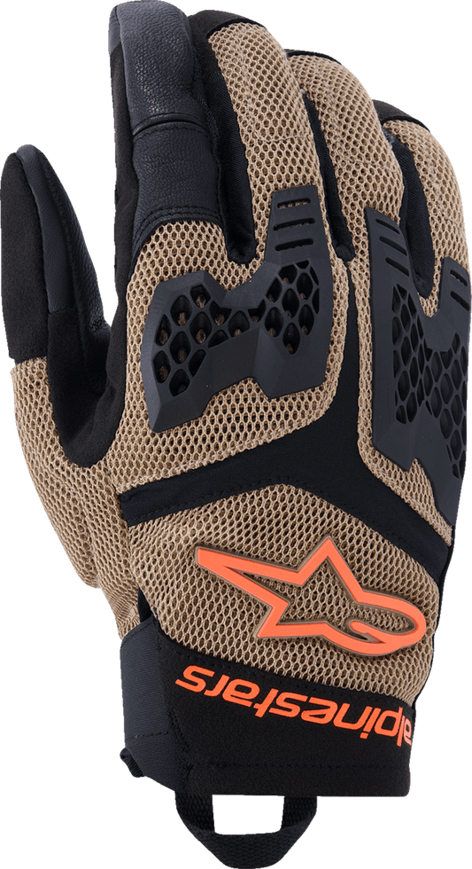 Alpinestars Manti Air Gloves - Dark Khaki/Black/Fluo Orange, Large (Part 3570225-8038-L) - Kelly Motorsports
