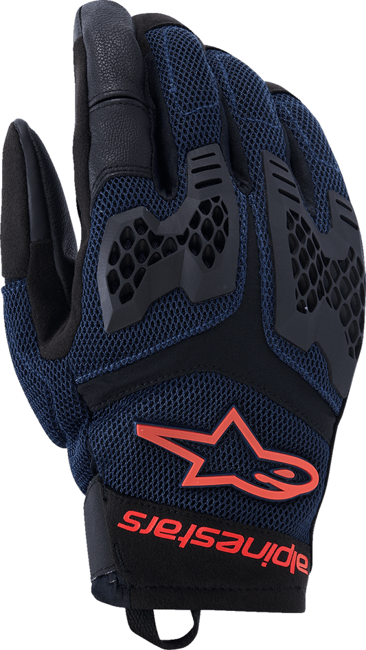 Alpinestars Manti Air Gloves Deep Blue/Fluo Red/Asphalt 3570225-7196 - Kelly Motorsports