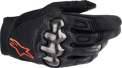 Alpinestars Megawatt V2 Gloves - Black/Fluo Red, 2XL - Durable Off-Road Motorcycle Gloves with Hard-Knuckle Protector - Kelly Motorsports