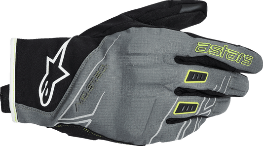Alpinestars Moblast WP Gloves - Small, Fur Gray/Black/Sulphur Yellow - Kelly Motorsports