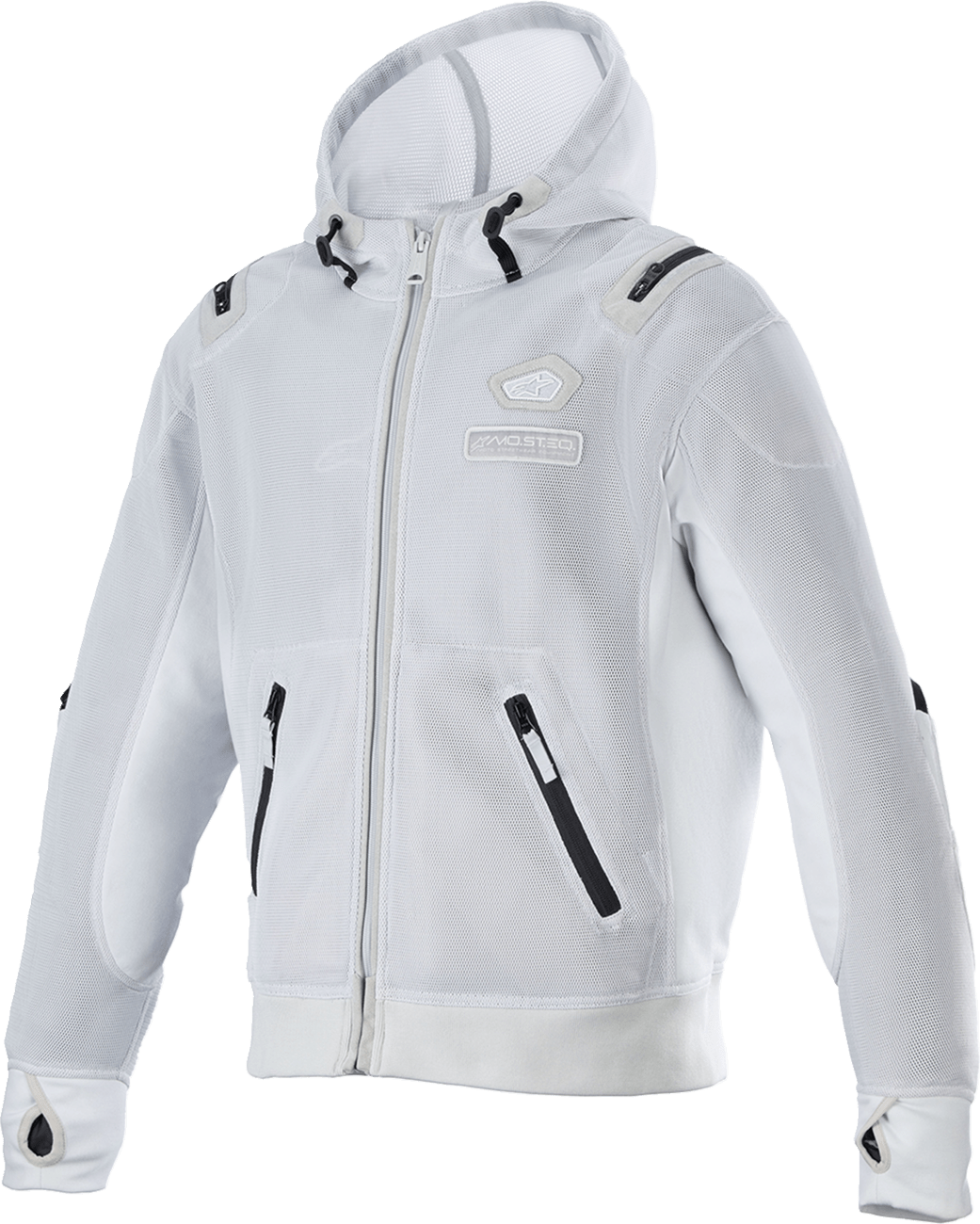 Alpinestars Moflow Air Tech Hoodie Gray 4XL - Lightweight, Ventilated Motorcycle Hoodie with Impact Protection - Kelly Motorsports
