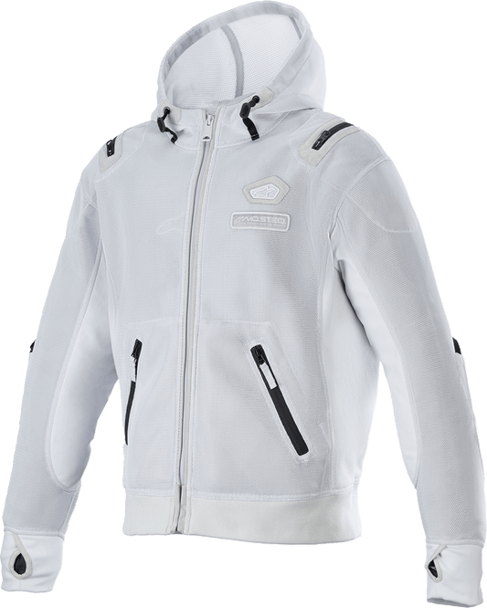 Alpinestars Moflow Air Tech Hoodie Gray 4XL - Lightweight, Ventilated Motorcycle Hoodie with Impact Protection - Kelly Motorsports