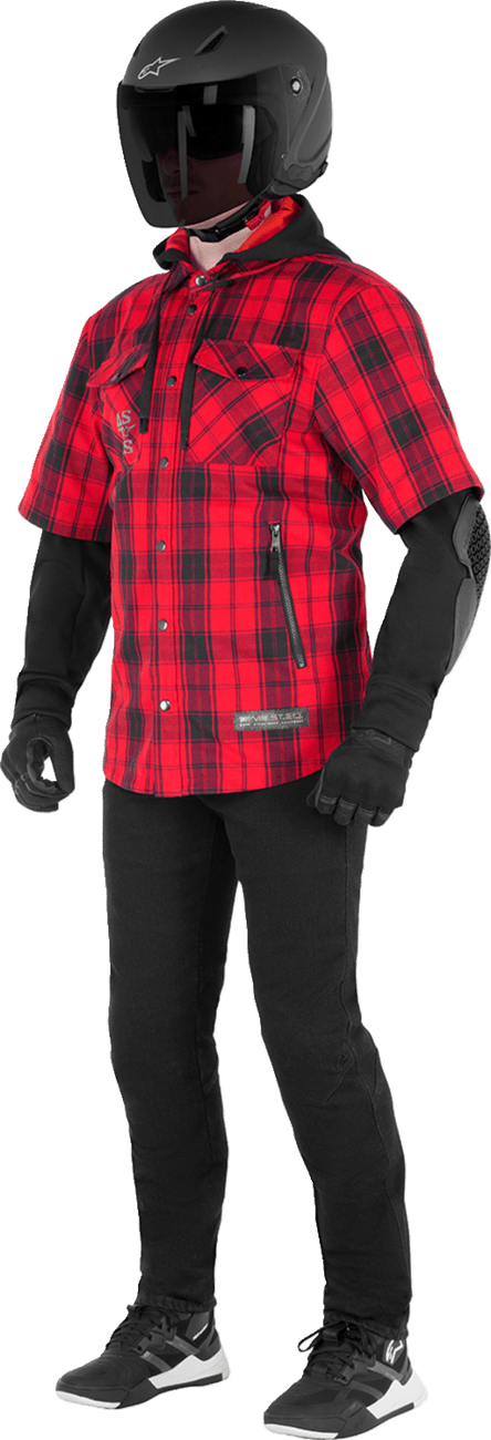 Alpinestars MO.ST.EQ Tartan Jacket Red/Black 4300424-3136 - Kelly Motorsports