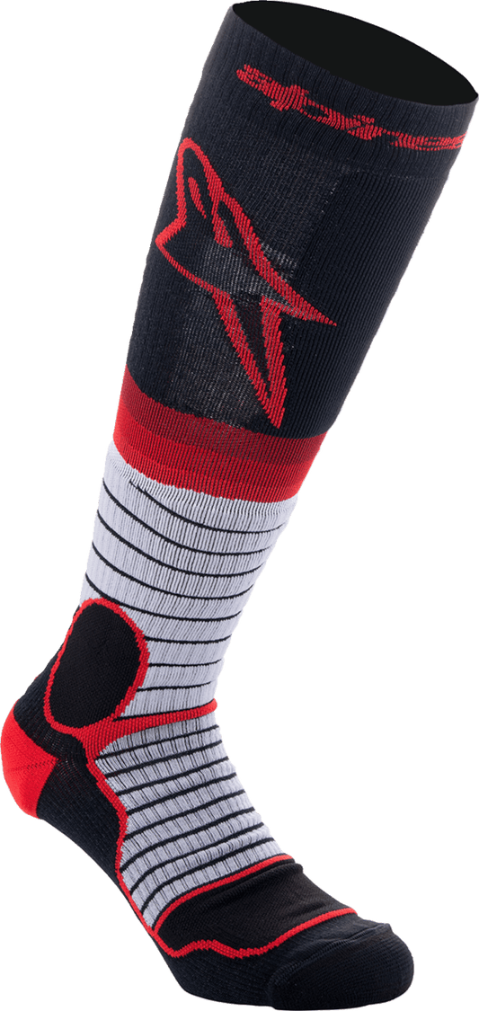 Alpinestars MX Pro Socks - Black/Red/Gray, Medium (Part 4701524-1215-M) - Kelly Motorsports